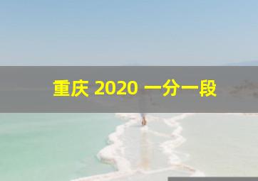 重庆 2020 一分一段